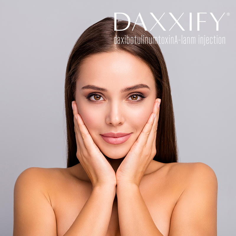 Close up photo lovely charming gorgeous girlish brown hair lady touch hands face look mirror enjoy her soft wellness skin after skin care spa salon treatment isolated grey color background.